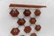 Walnut Honeycombs Wall Coat Rack with Chrome Hooks, 1960s, Image 5