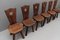 French Provincial Chairs with Oak Armrests, 1960s, Set of 6, Image 4