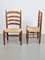 Brutalist Wood and Wicker Chairs in the style of Charlotte Perriand, 1960s, Set of 2 9