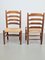 Brutalist Wood and Wicker Chairs in the style of Charlotte Perriand, 1960s, Set of 2 8