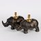 Rhinoceroses Plaster Candleholders by J. Luc Maisiere, 1900s, Set of 2 6