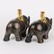 Rhinoceroses Plaster Candleholders by J. Luc Maisiere, 1900s, Set of 2 8