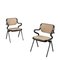 Vertebra System Chairs in Cloth & Metal attributed to Giancarlo Piretti for Castelli / Anonima Castelli, Italy, 1970s, Set of 2, Image 1