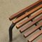 Vintage Bench in Teak, Metal & Brass, 1960s, Image 5