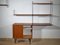 Nisse String Wall Shelf with Sideboard Made of Nut Wood by Kajsa & Nils Strinning, 1960 from String, Set of 8 2