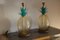 Lámparas de cristal de Murano verde esmeralda y ámbar, 2000. Juego de 2, Imagen 15