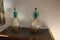 Emerald Green and Amber Murano Glass Lamps, 2000, Set of 2 5