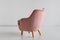 Armchair in Pink Velvet and Elm by Runar Engblom, Finland, 1951 9