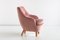 Fauteuil en Velours Rose et Orme par Runar Engblom, Finlande, 1951 5