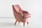 Armchair in Pink Velvet and Elm by Runar Engblom, Finland, 1951 10