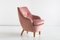 Armchair in Pink Velvet and Elm by Runar Engblom, Finland, 1951, Image 10