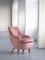 Armchair in Pink Velvet and Elm by Runar Engblom, Finland, 1951 2