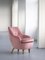 Armchair in Pink Velvet and Elm by Runar Engblom, Finland, 1951, Image 2