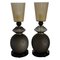 Murano Glas Lampen in Beige & Rauchbraun, 2000, 2er Set 1