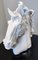 Escultura posmoderna de cabeza de caballo de loza lacada en blanco, Italia, años 80, Imagen 8