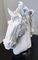 Postmodern White Lacquered Earthenware Horse Head Sculpture, Italy, 1980s 8