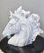 Escultura posmoderna de cabeza de caballo de loza lacada en blanco, Italia, años 80, Imagen 1
