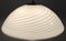 Lámpara colgante posmoderna ajustable de cristal de Murano blanco y latón cepillado atribuido a Veart, años 80, Imagen 7