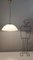 Lampada postmoderna regolabile in vetro di Murano bianco e ottone spazzolato attribuita a Veart, anni '80, Immagine 3