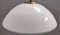 Lámpara colgante posmoderna ajustable de cristal de Murano blanco y latón cepillado atribuido a Veart, años 80, Imagen 8