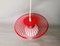 Lampe de Table de Cuisine Suspendue Mid-Century en Plastique Rouge, 1960s 9