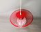 Mid-Century Kitchen Table Hanging Lamp in Red Plastic, 1960s 9