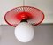 Mid-Century Kitchen Table Hanging Lamp in Red Plastic, 1960s 5