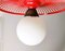 Lampe de Table de Cuisine Suspendue Mid-Century en Plastique Rouge, 1960s 7