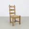 Brutalist Dining Chairs with Cane Seats, 1970s, Set of 6 2