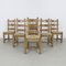 Brutalist Dining Chairs with Cane Seats, 1970s, Set of 6, Image 1