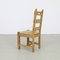 Brutalist Dining Chairs with Cane Seats, 1970s, Set of 6 6