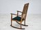 Rocking Chair à Dossier Haut Retapissé en Laine Kvadrat Furniture, 1950s 7