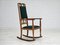 Rocking Chair à Dossier Haut Retapissé en Laine Kvadrat Furniture, 1950s 1