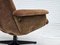 Vintage Scandinavian Swivel Chair in Velour, 1960s 8