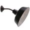 Lámpara de pared francesa industrial vintage de hierro fundido y esmalte negro, Imagen 3