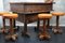 Vintage Brutalist Corner Bar with Stools, 1950, Set of 6, Image 6