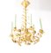 Art Nouveau Chandelier in Gilt Brass, 1900s 5