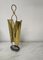 Mid-Hentury Umbrella Stand in Brass and Metal, Italy, 1950s 4