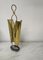 Mid-Hentury Umbrella Stand in Brass and Metal, Italy, 1950s, Image 4