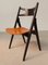 Sawbuck Chair in Original Leather by Hans J. Wegner for Carl Hansen & Søn, 1950s 1