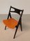 Sawbuck Chair in Original Leather by Hans J. Wegner for Carl Hansen & Søn, 1950s 13