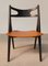 Sawbuck Chair in Original Leather by Hans J. Wegner for Carl Hansen & Søn, 1950s 14