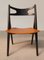 Sawbuck Chair in Original Leather by Hans J. Wegner for Carl Hansen & Søn, 1950s, Image 14