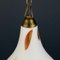 Lámpara colgante Mid-Century de cristal de Murano opalino de Stilnovo, años 50, Imagen 4