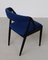 Fully Restored Ebonized Oak Dining Chairs in Blue Fabric by Kai Kristiansen from Schou Andersen, 1960s, Set of 8 3