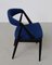 Fully Restored Ebonized Oak Dining Chairs in Blue Fabric by Kai Kristiansen from Schou Andersen, 1960s, Set of 8 2