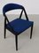 Fully Restored Ebonized Oak Dining Chairs in Blue Fabric by Kai Kristiansen from Schou Andersen, 1960s, Set of 8 11