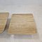 Tables Basses Vintage en Travertin, Italie, 1980s, Set de 3 10