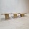 Vintage Italian Travertine Coffee Tables, 1980s, Set of 3 7