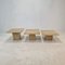 Vintage Italian Travertine Coffee Tables, 1980s, Set of 3 4